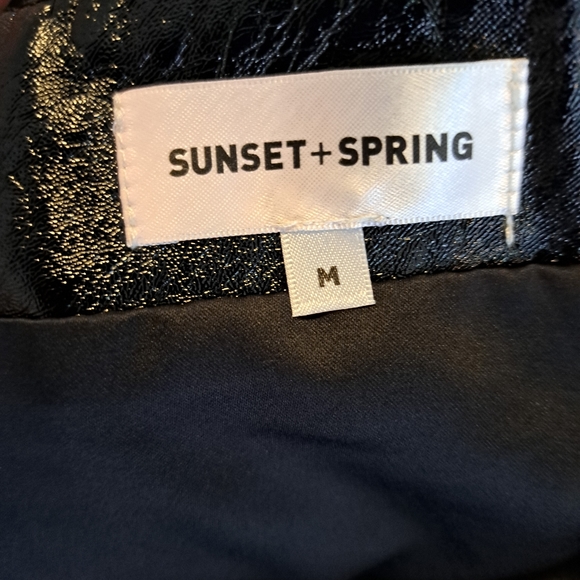 SUNSET & SPRING PATENT MINI SKIRT WITH DRAMATIC BOW, BLACK M - Picture 10 of 13